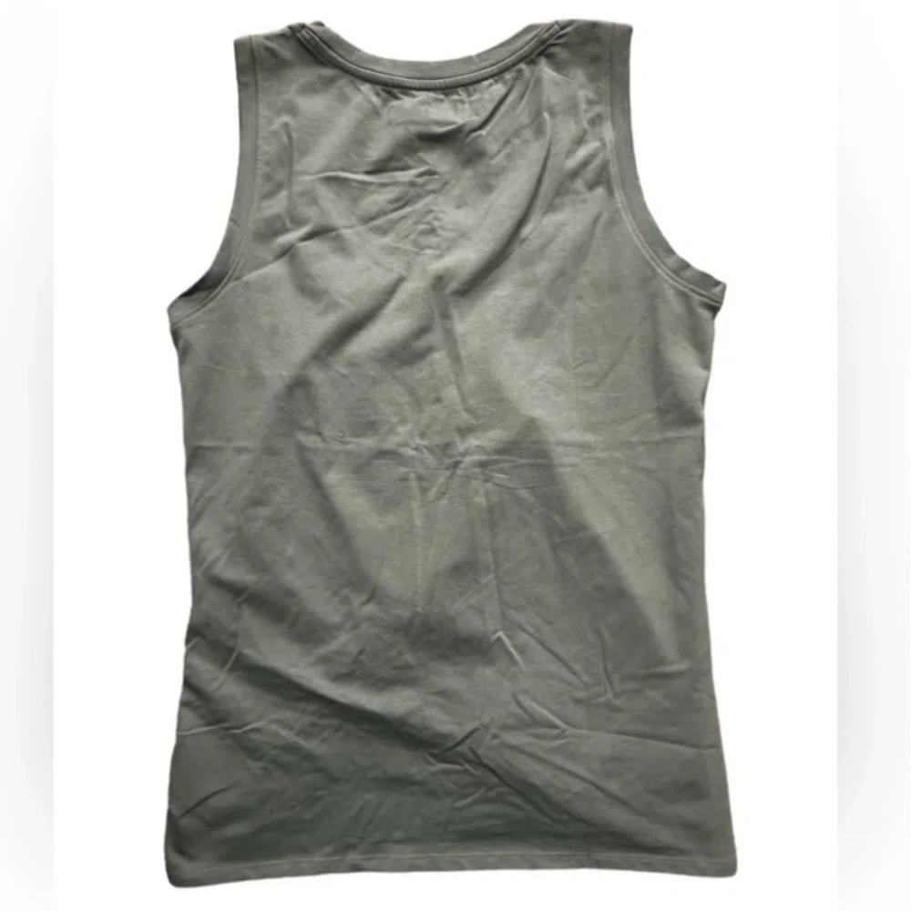 Niyama Sol Tie Tank Gray Cotton/Lycra Blend Women’s Size Small.